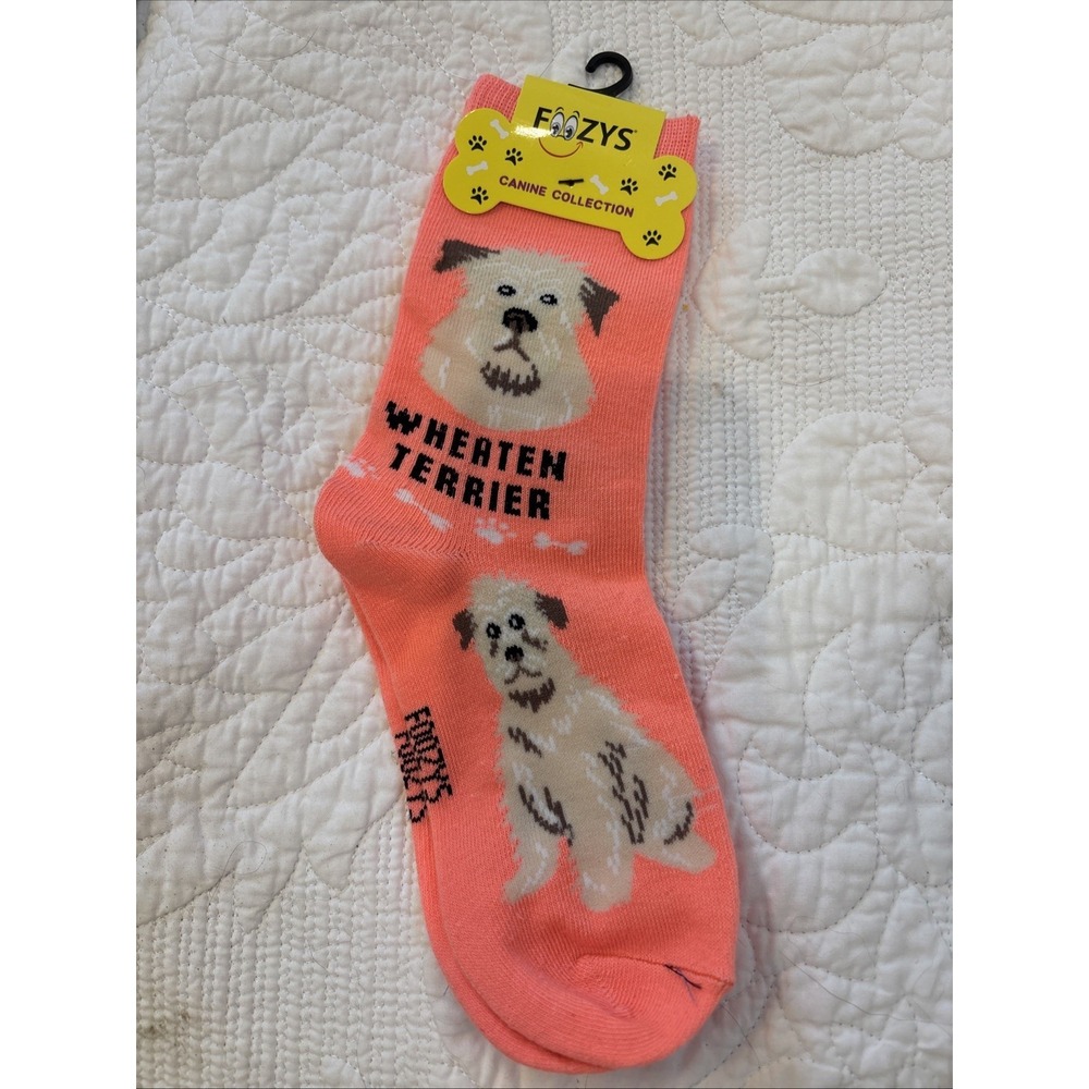Foozy's Canine Collection Wheaten Terrier Socks Women SZ 9-11 Poly Blend New